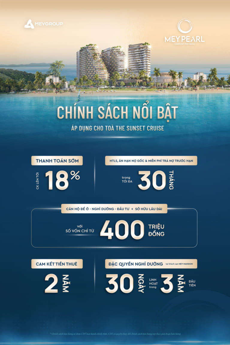 CHÍNH SÁCH THANH TOÁN MEYPEARL HARMONY PHÚ QUỐC